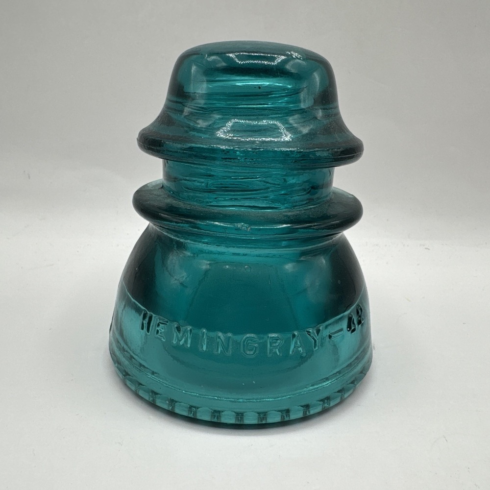 Vintage Hemingray # 42 Aqua Insulator 4" Height